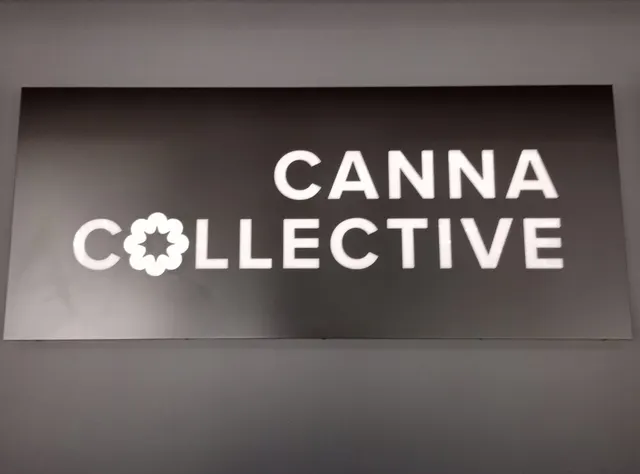 Canna Collective wall lettering at Rosebank