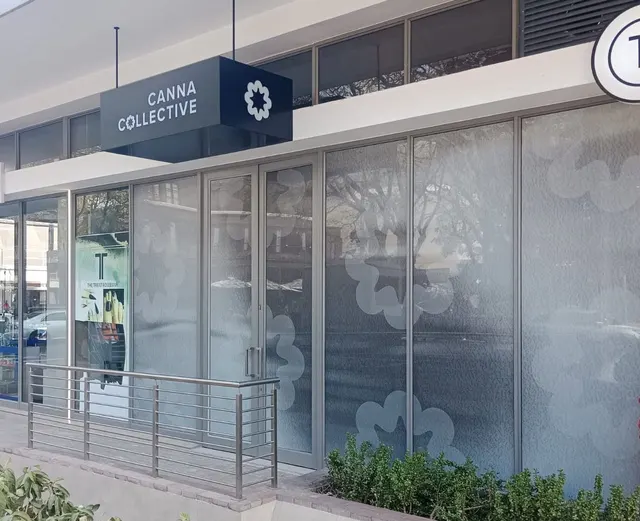 Canna Collective signage and brand details at Rosebank, view 3