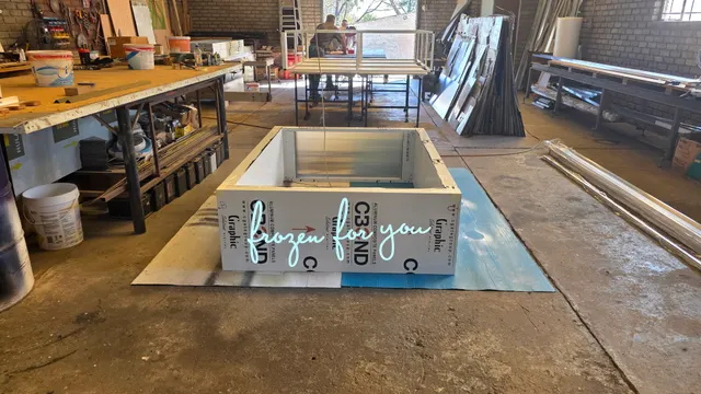 Frozen for You Groenkloof freezer graphics in the workshop